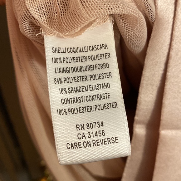 BCBGMaxAzria Champagne Satin Bandage Cocktail Dress with Halter Neck - Picture 5 of 6